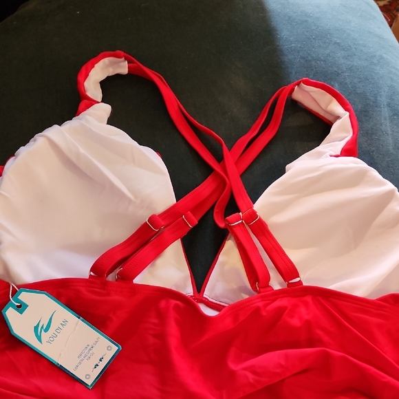 Red One-Piece Swimsuit - Picture 3 of 6